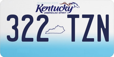 KY license plate 322TZN
