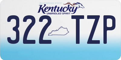 KY license plate 322TZP
