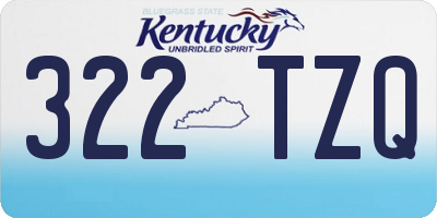 KY license plate 322TZQ