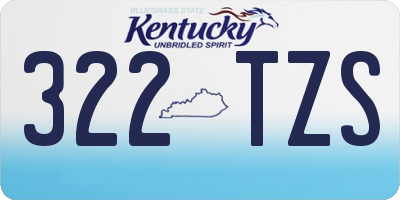 KY license plate 322TZS