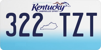 KY license plate 322TZT
