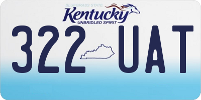 KY license plate 322UAT