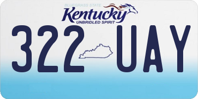 KY license plate 322UAY