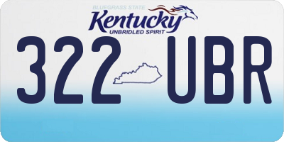 KY license plate 322UBR