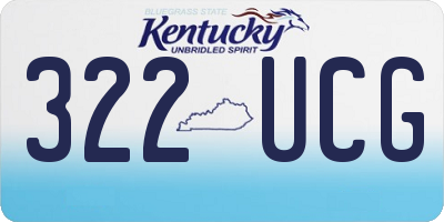KY license plate 322UCG