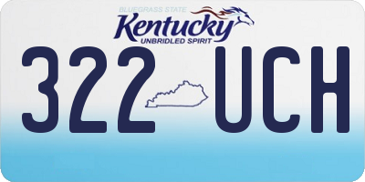 KY license plate 322UCH
