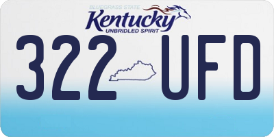 KY license plate 322UFD