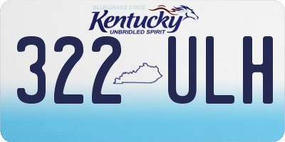 KY license plate 322ULH