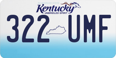 KY license plate 322UMF