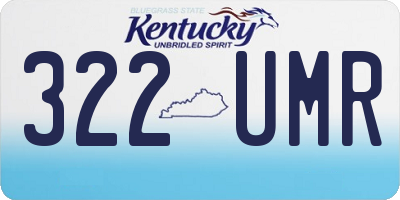 KY license plate 322UMR