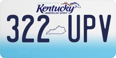 KY license plate 322UPV
