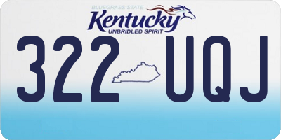 KY license plate 322UQJ