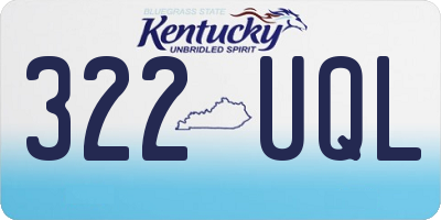 KY license plate 322UQL