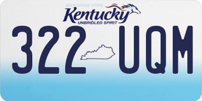 KY license plate 322UQM