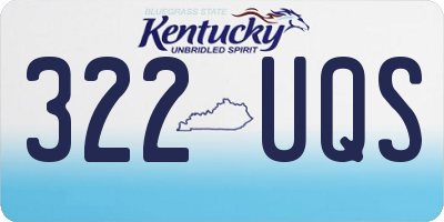 KY license plate 322UQS