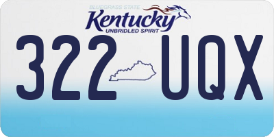 KY license plate 322UQX