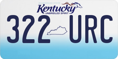 KY license plate 322URC