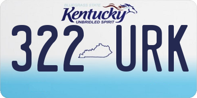 KY license plate 322URK