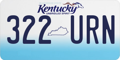 KY license plate 322URN