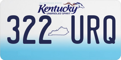 KY license plate 322URQ