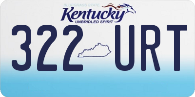 KY license plate 322URT