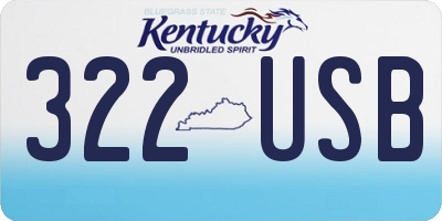 KY license plate 322USB