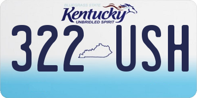 KY license plate 322USH