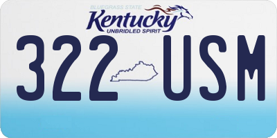 KY license plate 322USM