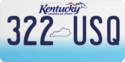 KY license plate 322USQ