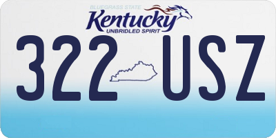 KY license plate 322USZ