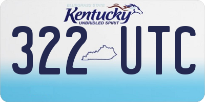 KY license plate 322UTC