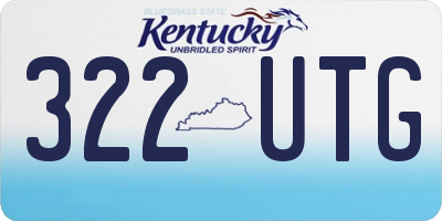 KY license plate 322UTG
