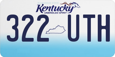 KY license plate 322UTH
