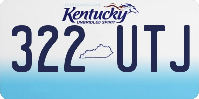 KY license plate 322UTJ