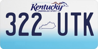 KY license plate 322UTK