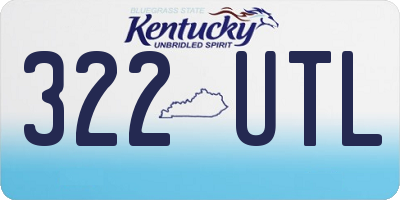 KY license plate 322UTL