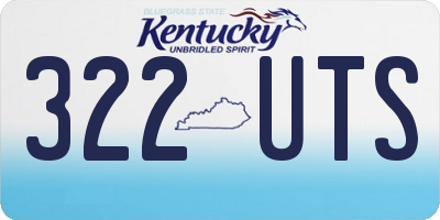 KY license plate 322UTS