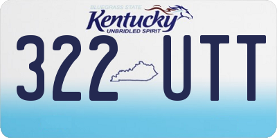 KY license plate 322UTT
