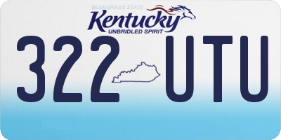 KY license plate 322UTU