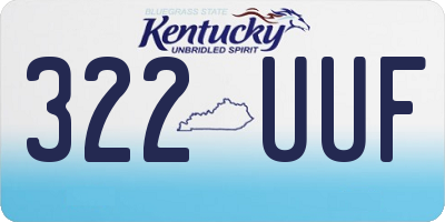 KY license plate 322UUF