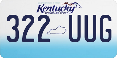 KY license plate 322UUG