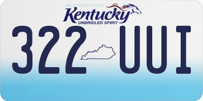 KY license plate 322UUI