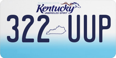 KY license plate 322UUP