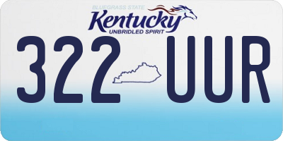 KY license plate 322UUR