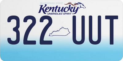 KY license plate 322UUT