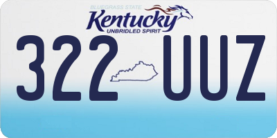 KY license plate 322UUZ