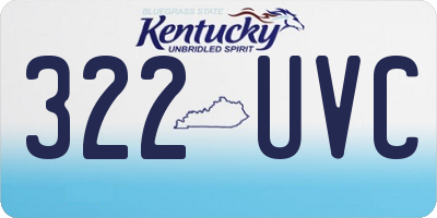 KY license plate 322UVC