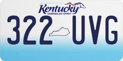 KY license plate 322UVG