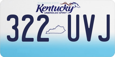 KY license plate 322UVJ