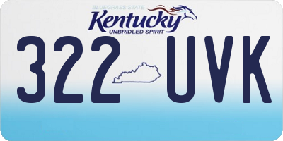 KY license plate 322UVK
